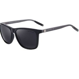 Unisex Polarized Aluminum Sunglasses - Black